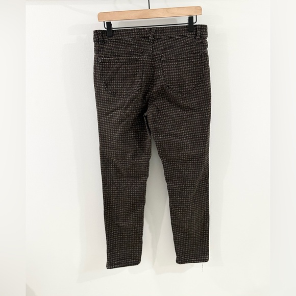 Democracy Zip Pocket Herringbone Pattern Skinny Pants Brown Size 6 - Picture 5 of 5